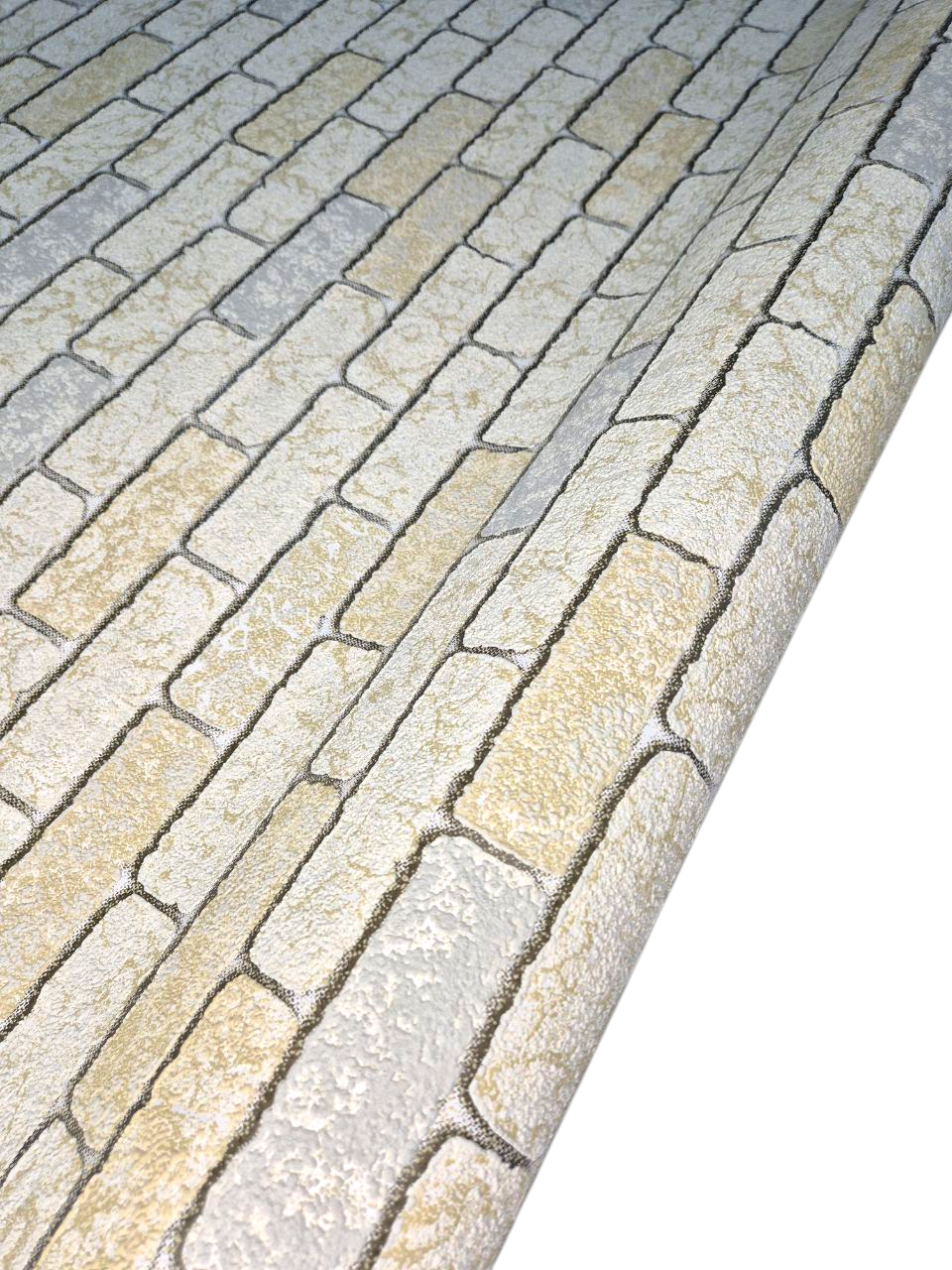 Обои виниловые Славянские обои 2086-04 под кирпич для зала/спальни/коридора/детской комнаты 10,05x1,06 м Бежевый (2524051942) - фото 3