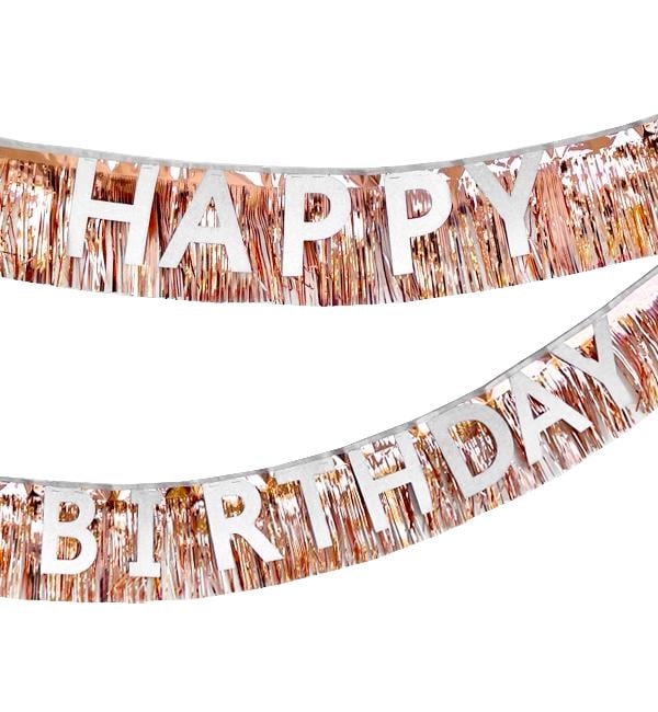 Бумажная гирлянда с бахромой Happy Birthday 3 м Розовое золото/Серебреный (1356022) Бумажная гирлянда с бахромой Happy Birthday 3 м Розовое золото/Серебреный (1356022)