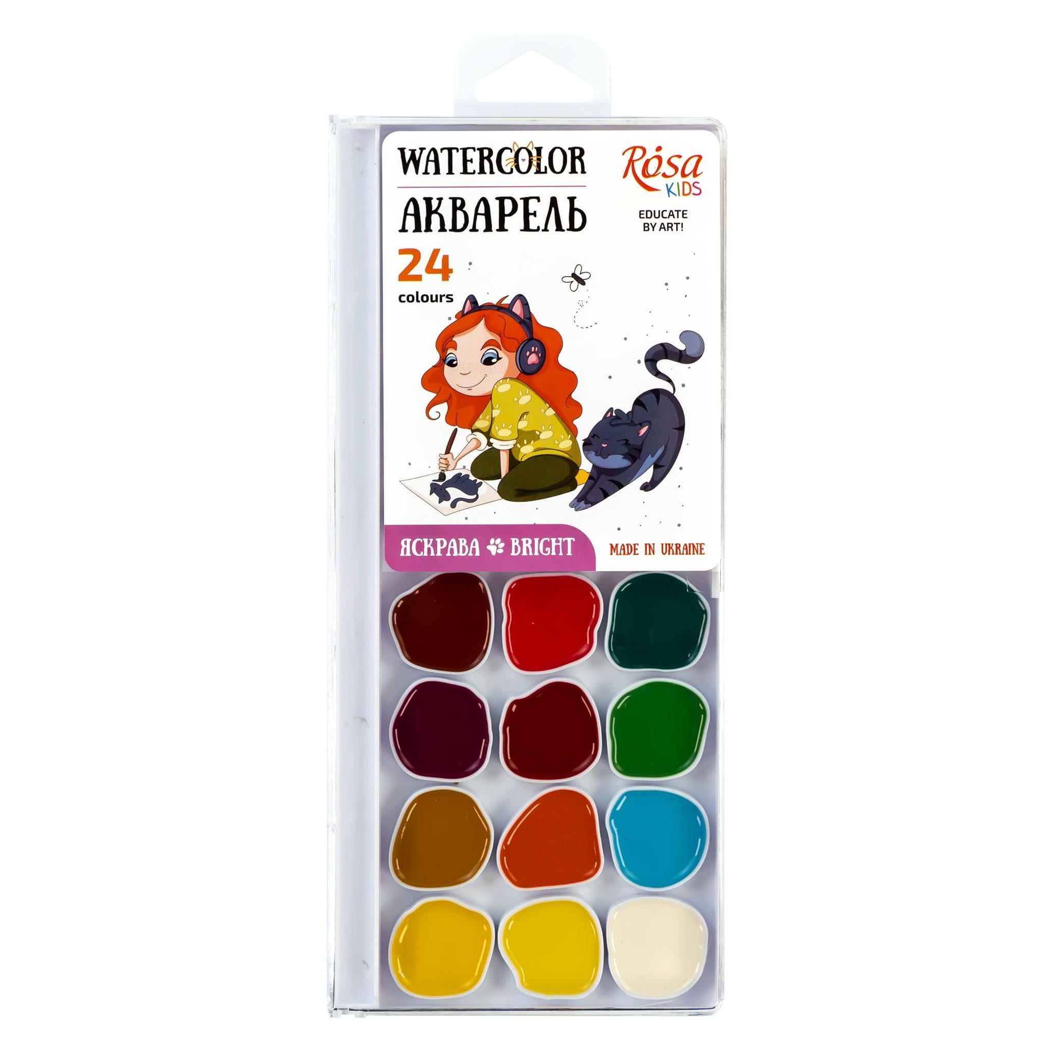 Набор акварельных красок Rosa Kids Cats with a Girl 24 цвета (301208) Набор акварельных красок Rosa Kids Cats with a Girl 24 цвета (301208)