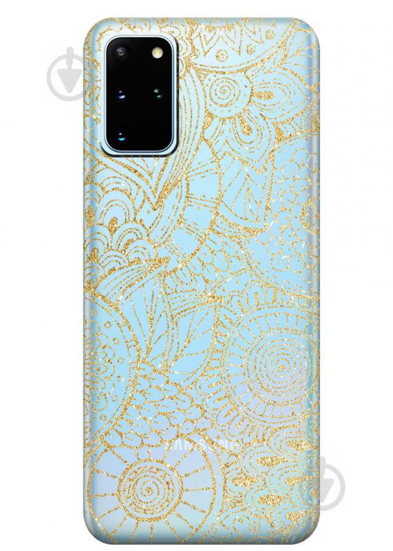 Прозрачный силиконовый чехол iSwag для Samsung Galaxy S20 Plus Золотая мандала (M1072)