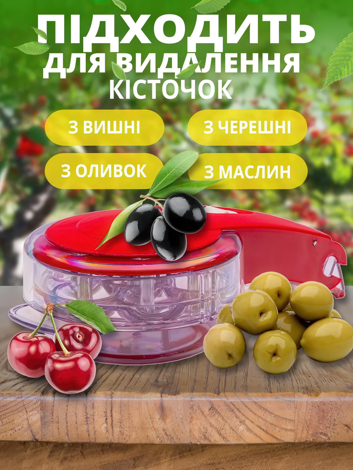 Ручной отделитель косточек на 6 ягод вишни/черешни/оливок - фото 3 Ручной отделитель косточек на 6 ягод вишни/черешни/оливок - фото 3