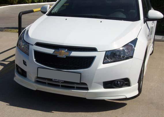 Накладка на передний бампер SD Meliset для Chevrolet Cruze 2009-2015 гг. стеклопластик Под покраску - фото 2