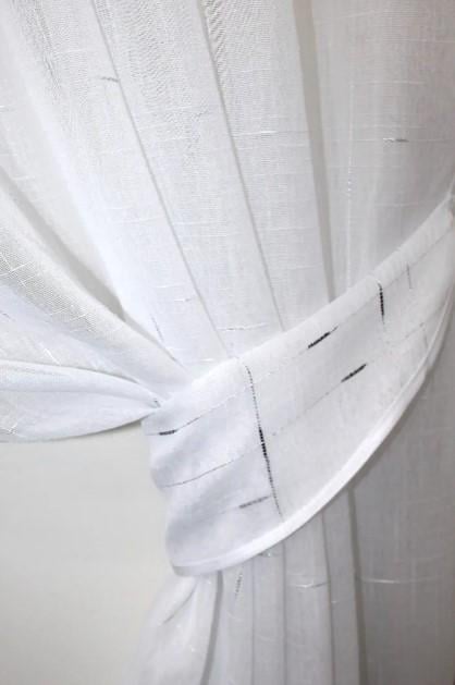 Шторки на кухню з підв'язками 240х170 см Білий (112к) - фото 2