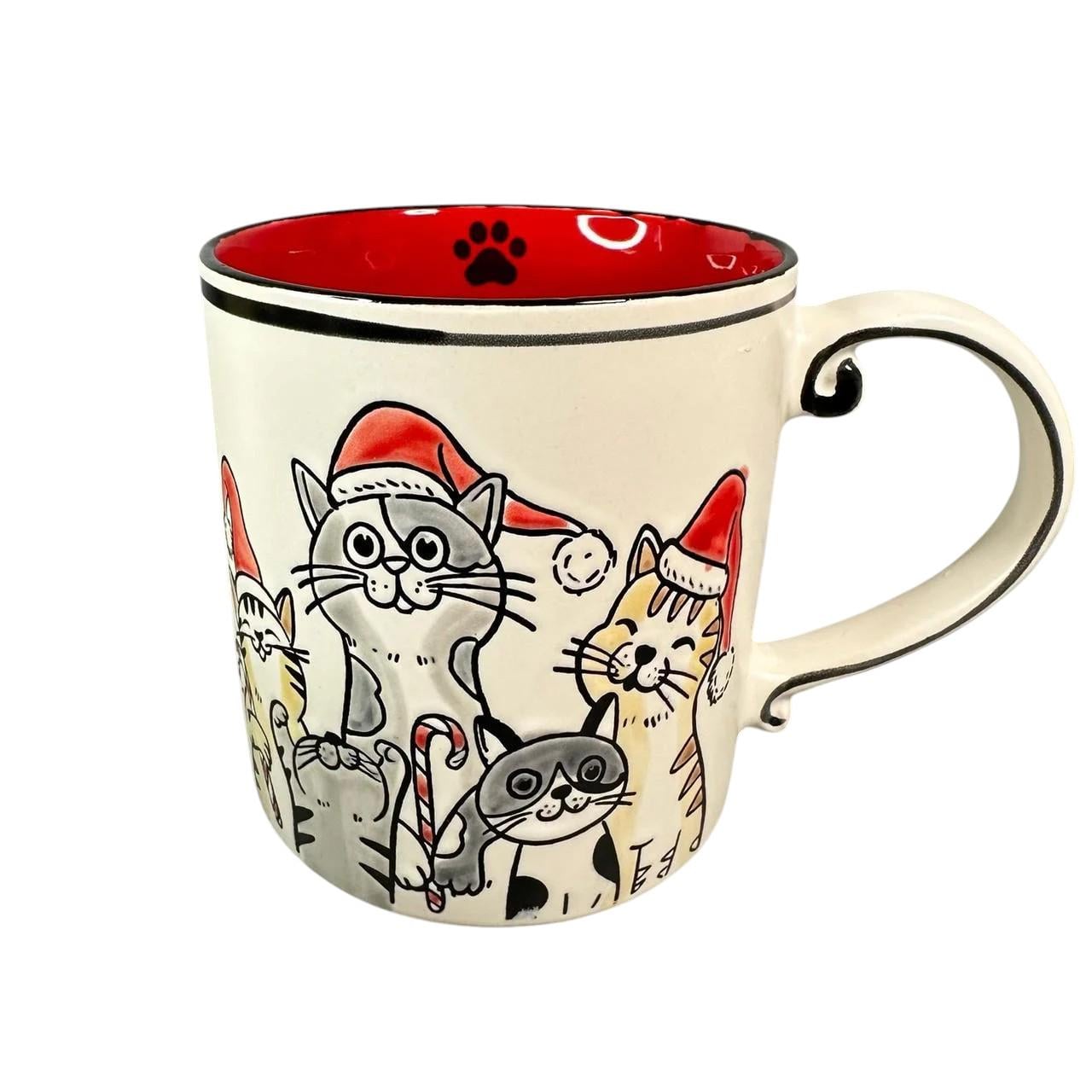 Кружка Новогодние зверята Котики 650 мл (OS-102-1472E)
