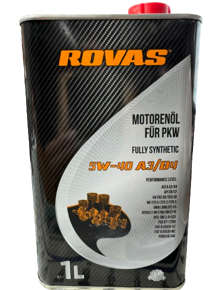 Моторне мастило Rovas 5w40 синтетичне 1 л (20336573)
