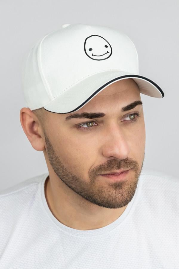 Кепка-п'ятиклінка чоловіча з накаткою SMILE One size Білий (1555)