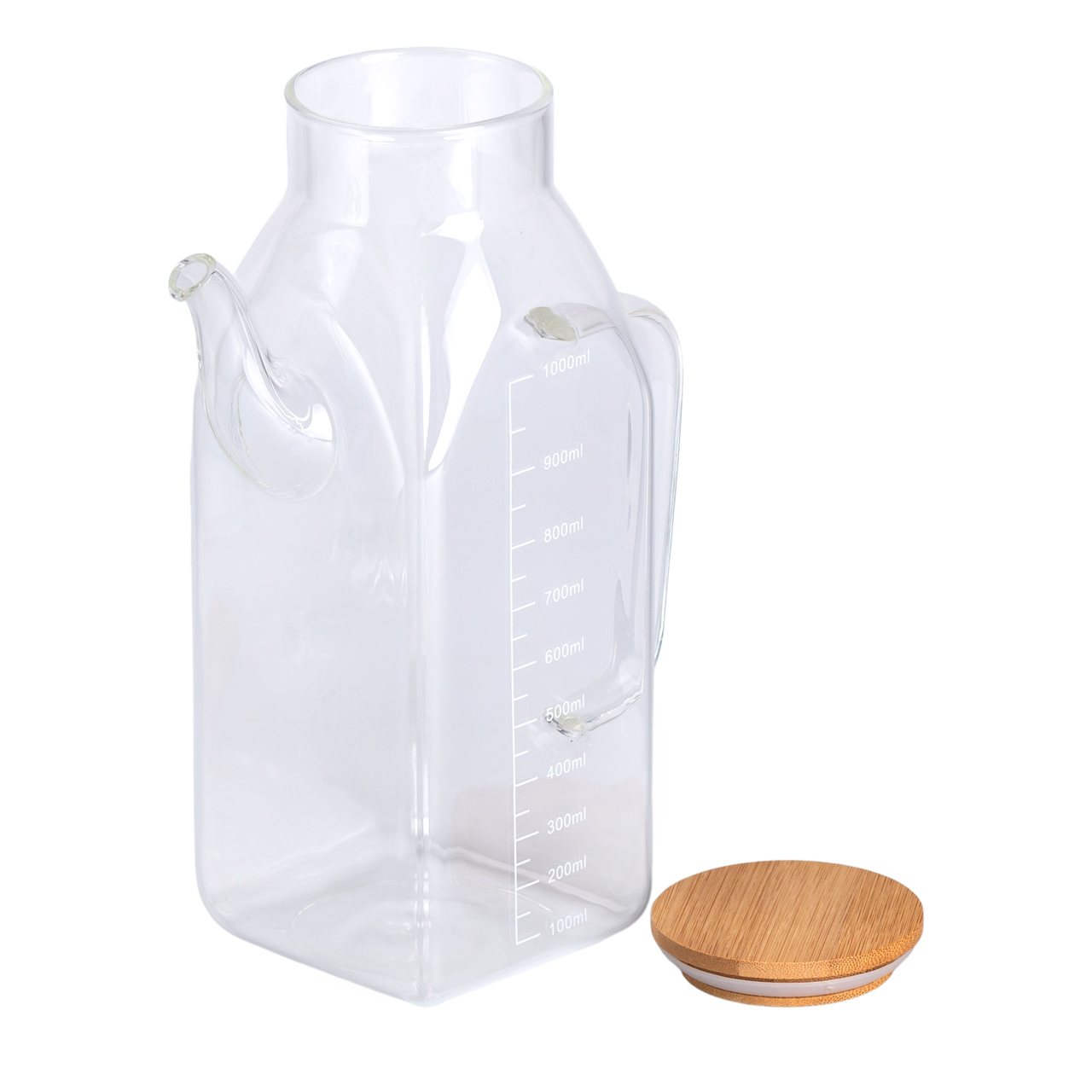 Емкость для масла и уксуса HP-34-2 с бамбуковой крышкой 1 л (7282)