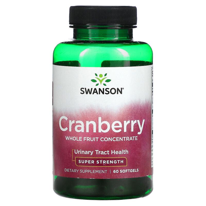 Биологически-активная добавка Swanson Cranberry Whole Fruit Concentrate Super Strength 60 Softgels