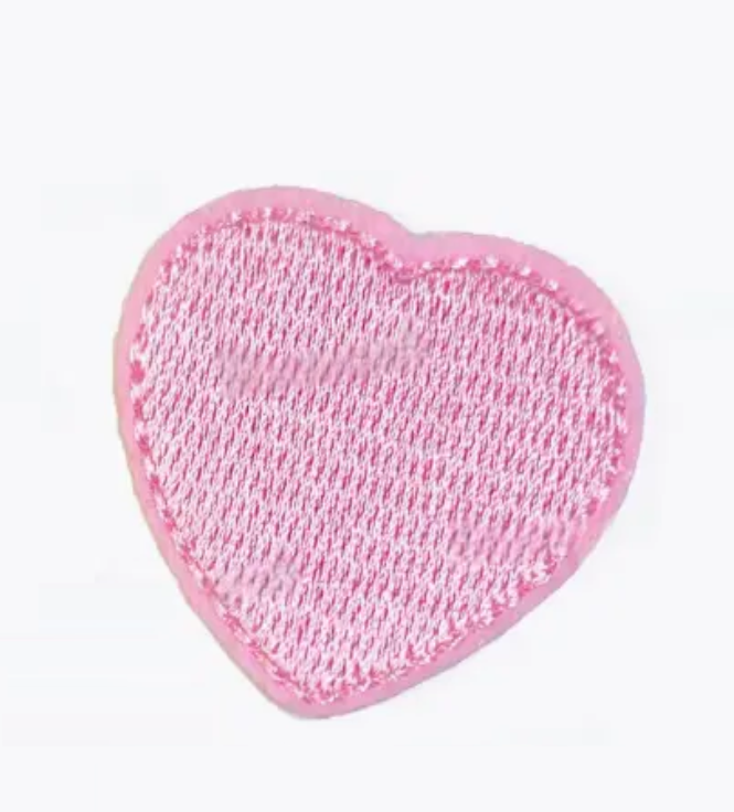 Термонаклейка заплатки на одежду Сердце Розовый (70332)