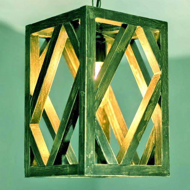 Подвесной светильник из дерева Бандоро Морион (ЛЮС-000911)