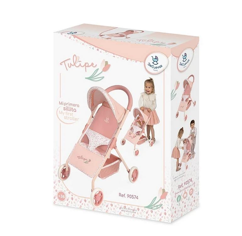 Коляска 90574 для ляльки прогулянкова кошик з металу 33х48х55 см