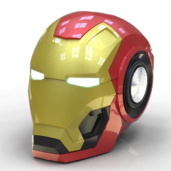 Портативная Bluetooth колонка SUNROZ Ironman Mark46 Железный человек 3W 1200 mAh LED Красно-Золотистый