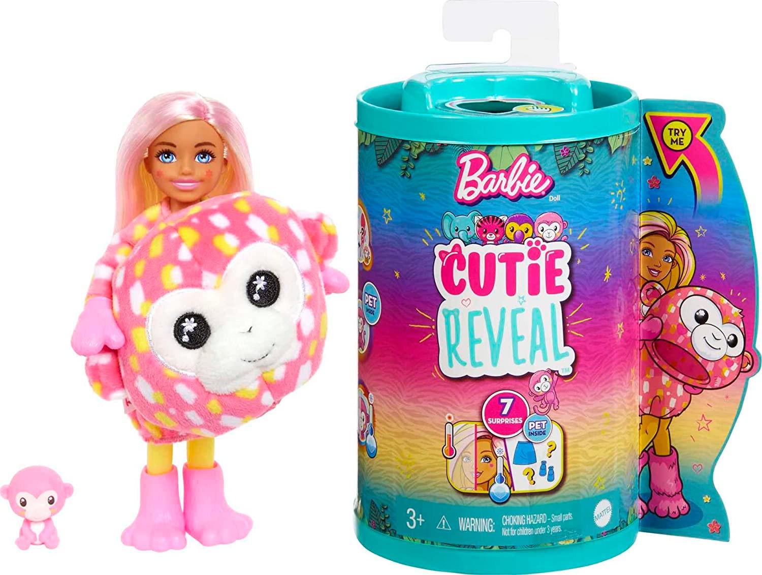 Кукла Барби Челси Barbie Cutie Reveal Chelsea Doll with Monkey Plush (BR0270)