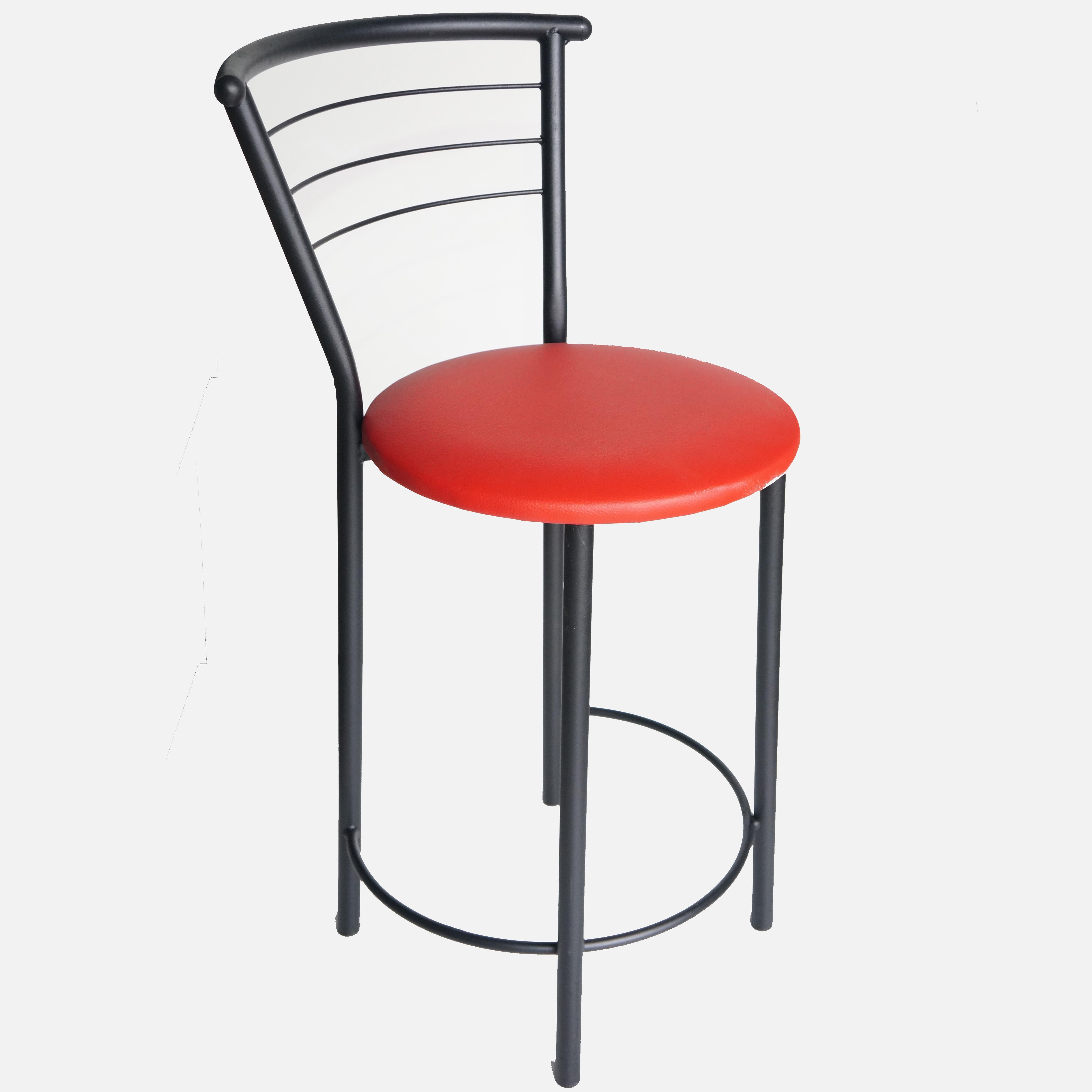 Полубарный стул АНТ Марко Черный/Красный (24441-02)