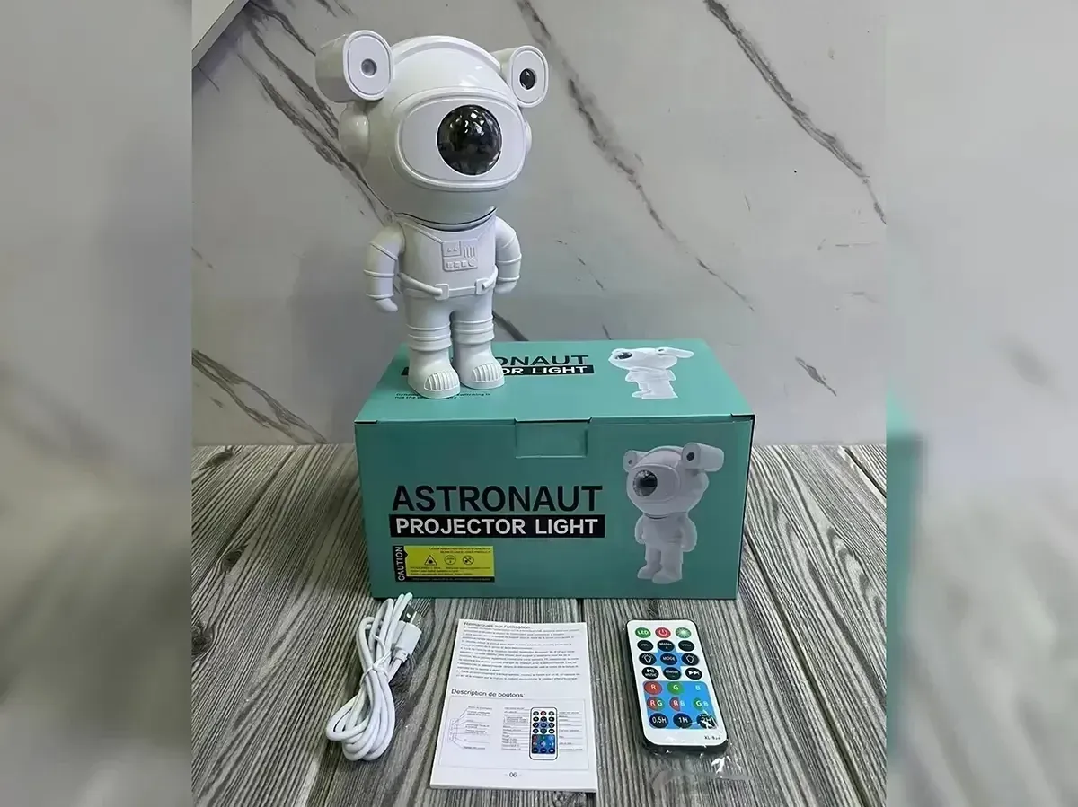 Нічник-проєктор Astronavt Астронавт 6636 з динаміком і пультом Білий (PH00863)