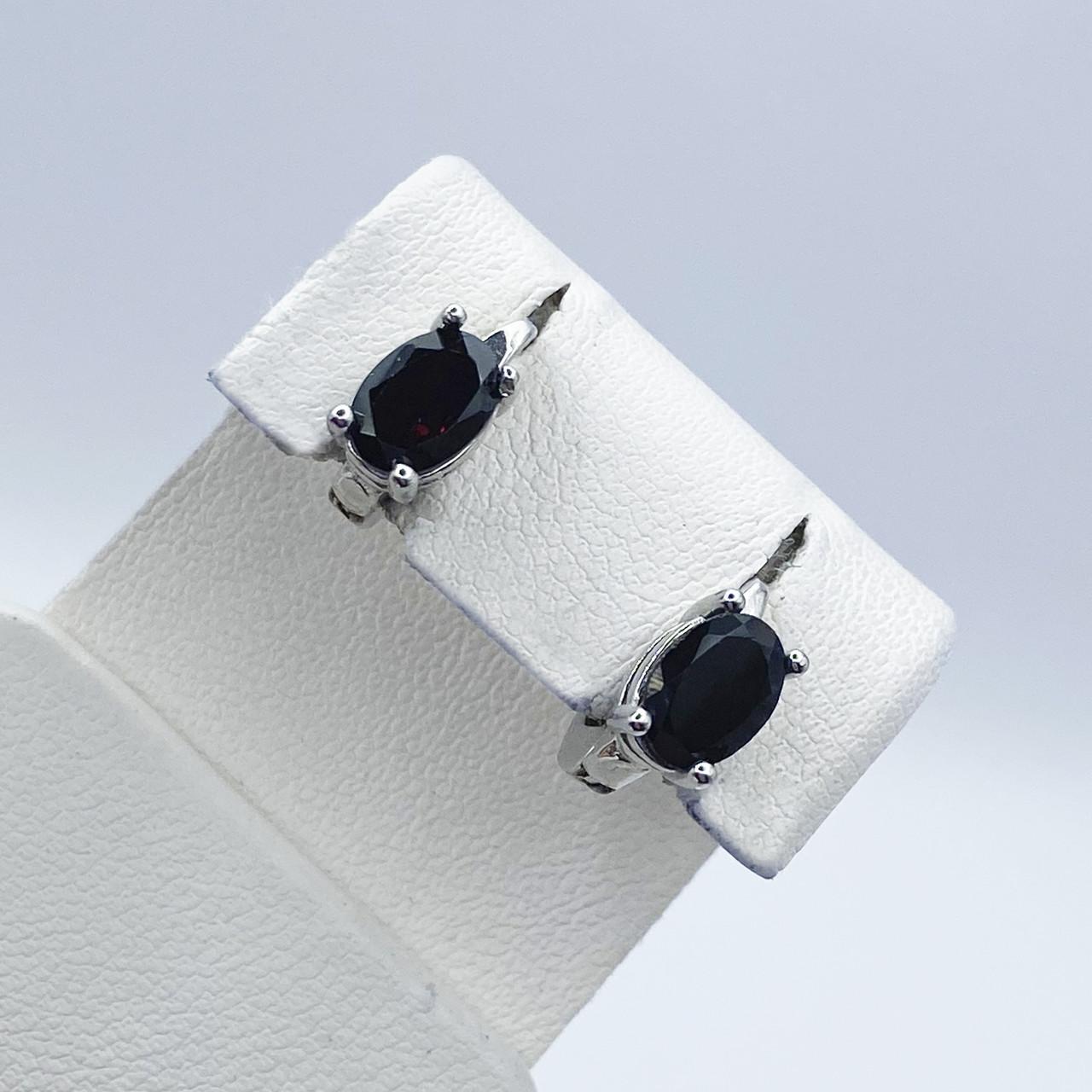 Серьги серебряные с гранатом 2,59 г (2253520276)