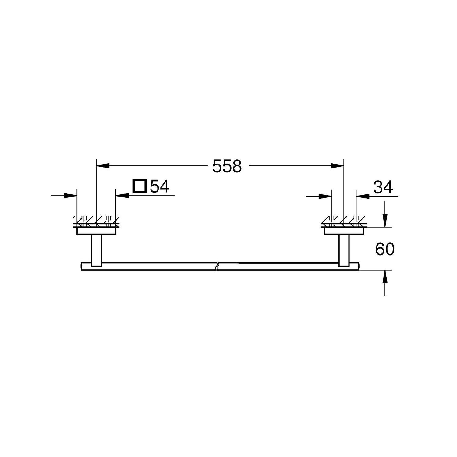 Держатель для полотенец Grohe QuickFix Start Cube 410892430 CV034596 одинарный Черный (235324) - фото 4 Держатель для полотенец Grohe QuickFix Start Cube 410892430 CV034596 одинарный Черный (235324) - фото 4