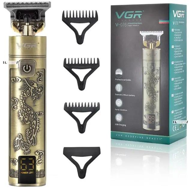 Тример для стрижки волосся VGR V-076 акумуляторний Золотистий (GR-05044)