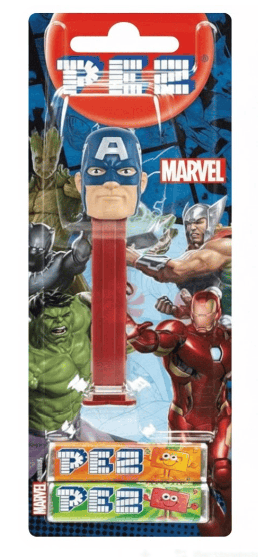 Диспенсер с конфетами Pez Marvel Collection Капитан Америка 17 г (2899470509)