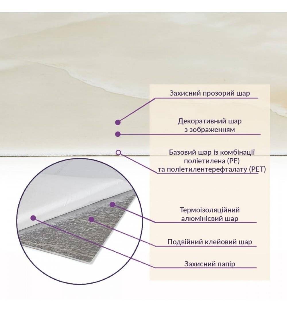 Плитка самоклеящаяся стеновая PET 600х300х2 мм 1 шт. (PET-1670) - фото 4 Плитка самоклеящаяся стеновая PET 600х300х2 мм 1 шт. (PET-1670) - фото 4