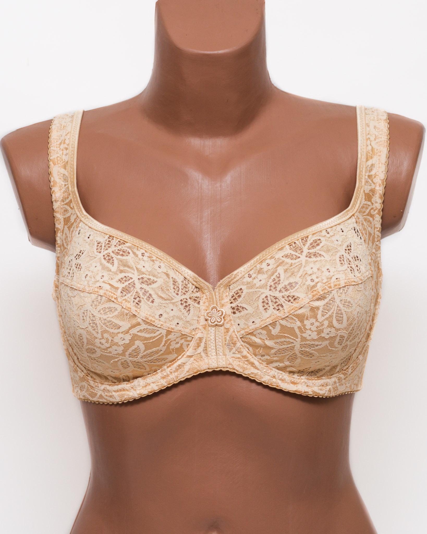 Бюстгальтер з кісточками Lanny Mode тонкий мереживний 90F Бежевий (11558)