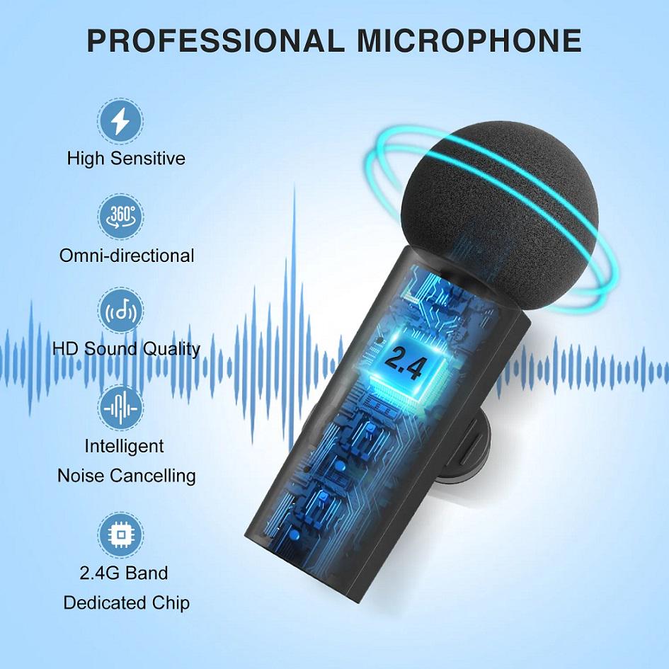 Микрофон для смартфона Fifine M8 петличный беспроводной c разъемом Type-C + переходник для iPhone (127860) - фото 6