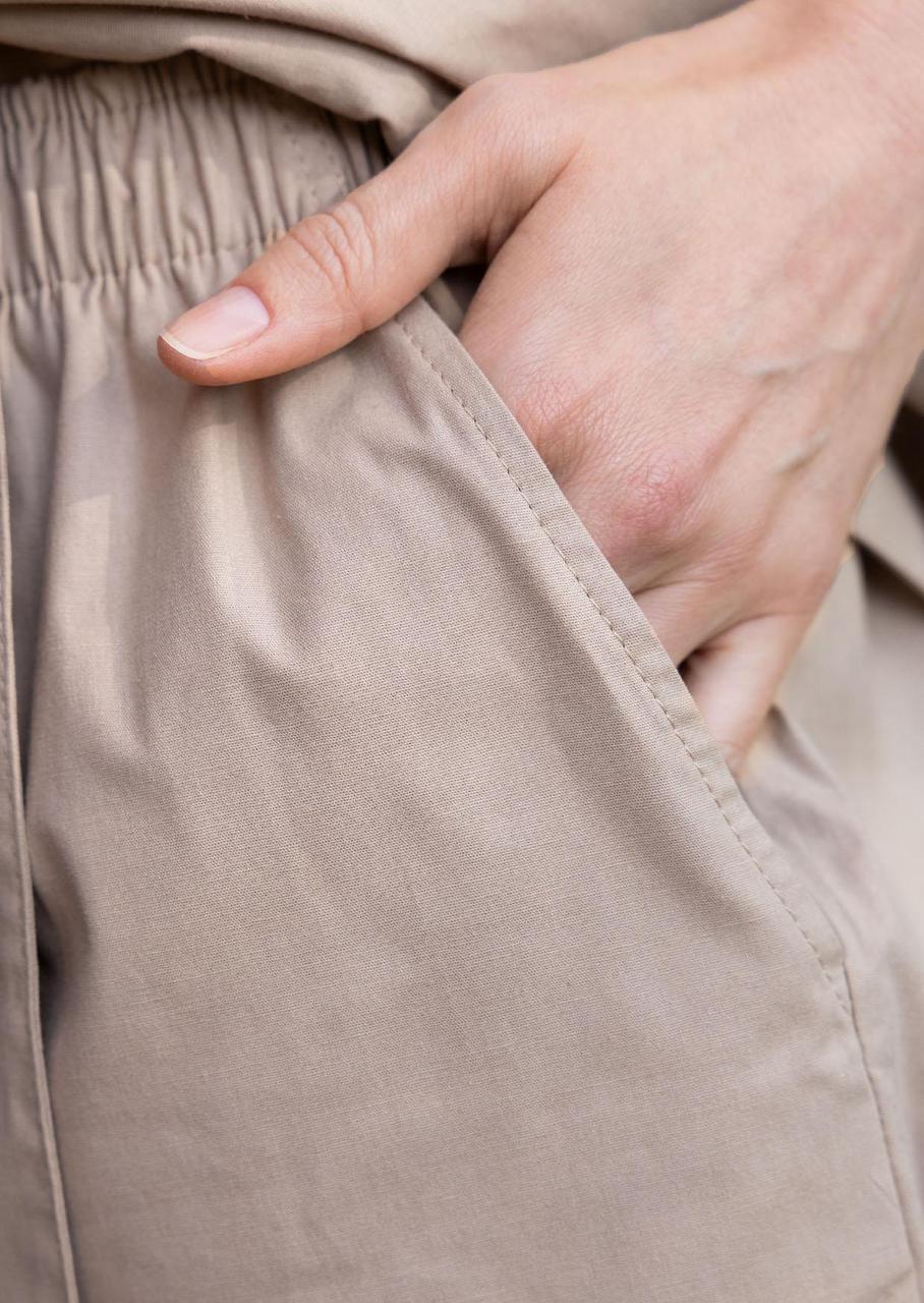 Костюм женский Leinle майка на тонких бретелях/шорты с высокой посадкой XXL Бежевый (1504/69022+1529/69022) - фото 6 Костюм женский Leinle майка на тонких бретелях/шорты с высокой посадкой XXL Бежевый (1504/69022+1529/69022) - фото 6