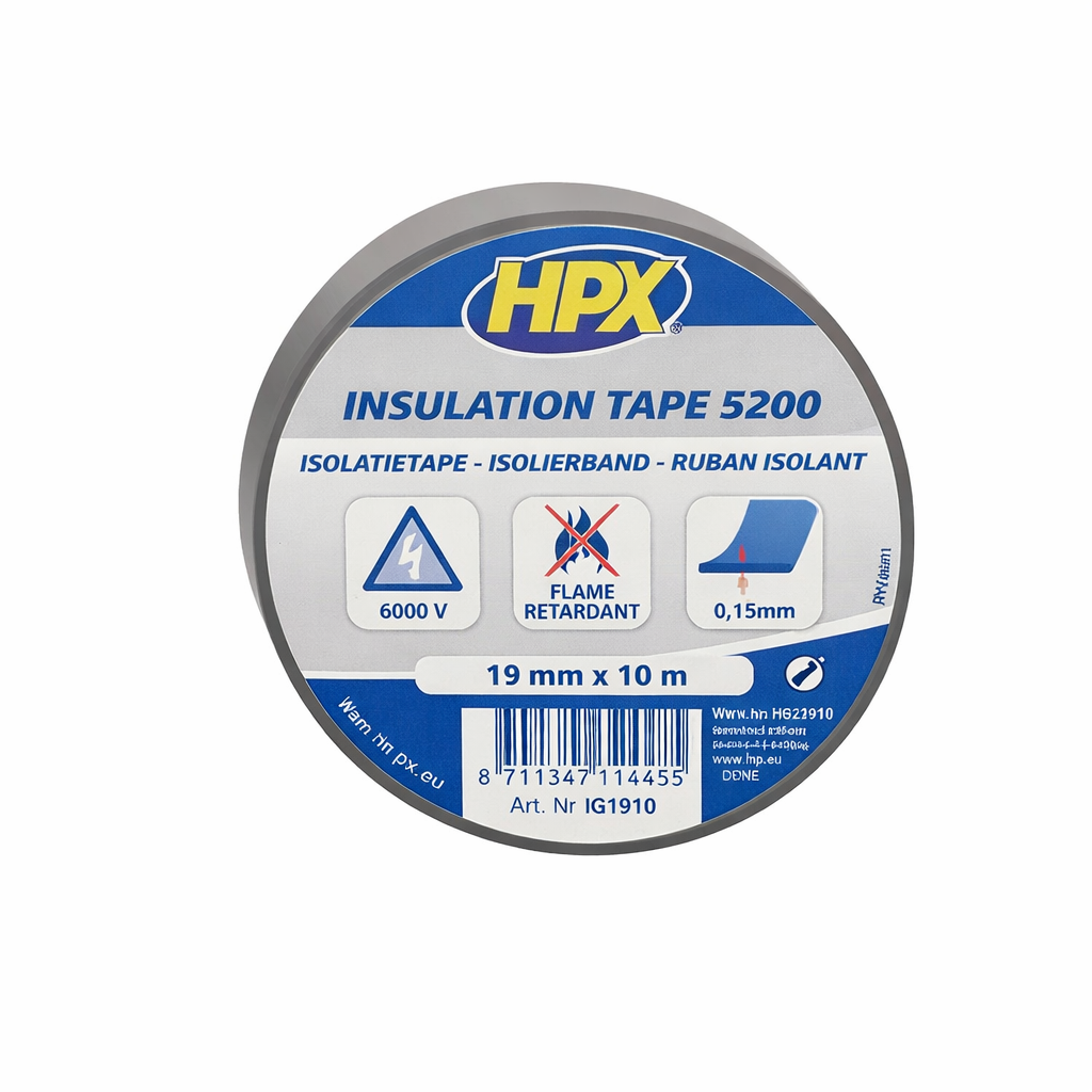 Изоляционная лента HPX IG1910 HPX5200 19 мм х 10 м Серый (29424957)