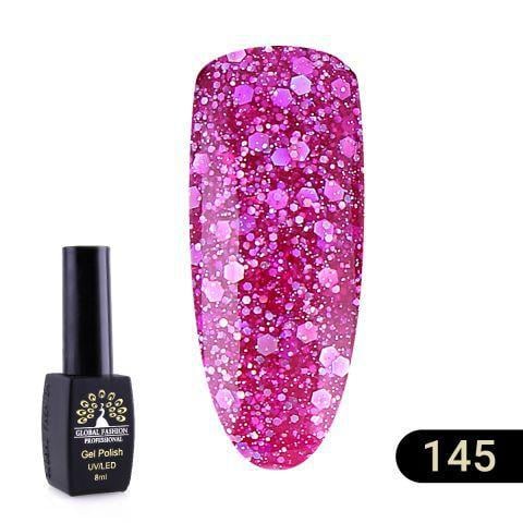 Гель-лак Global Fashion Black elite 145