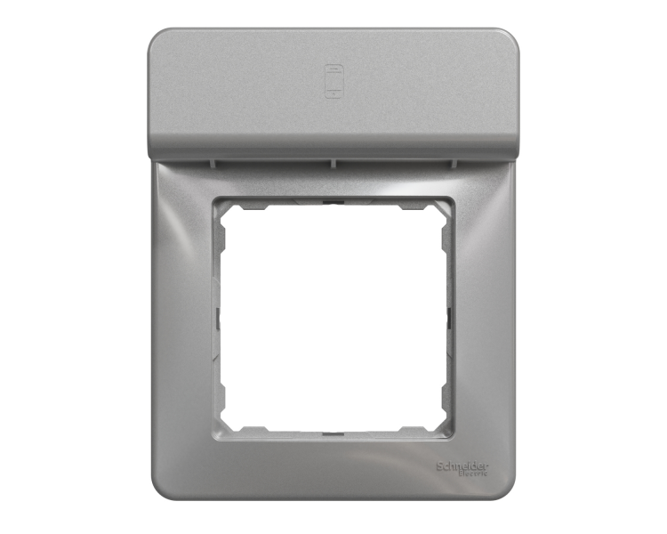 Рамка Schneider Electric с подставкой для мобильного алюминия ABS-UV Sedna Design&Element (SDD313809)
