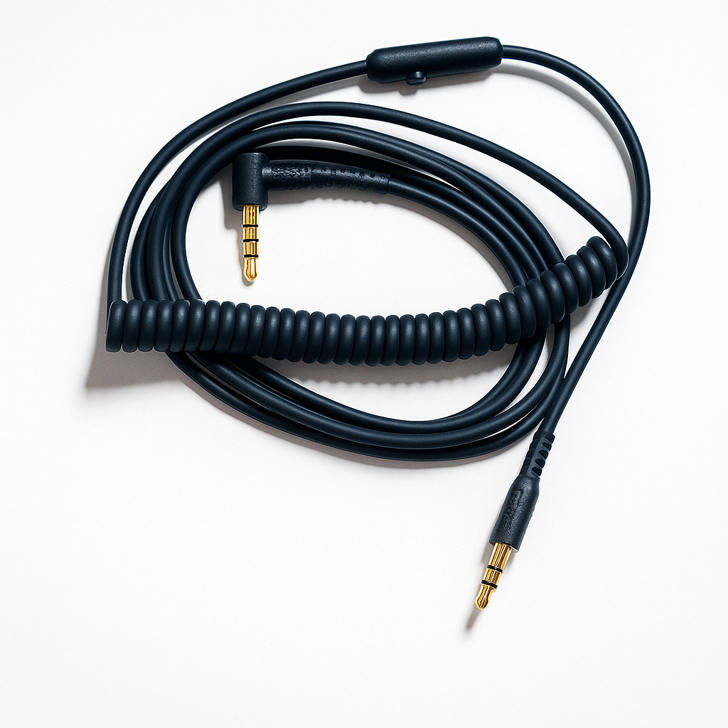 Кабель AUX шнур для наушников Marshall 2 II 3 III 4 IV 5 V Mid Anc Monitor с микрофоном Черный