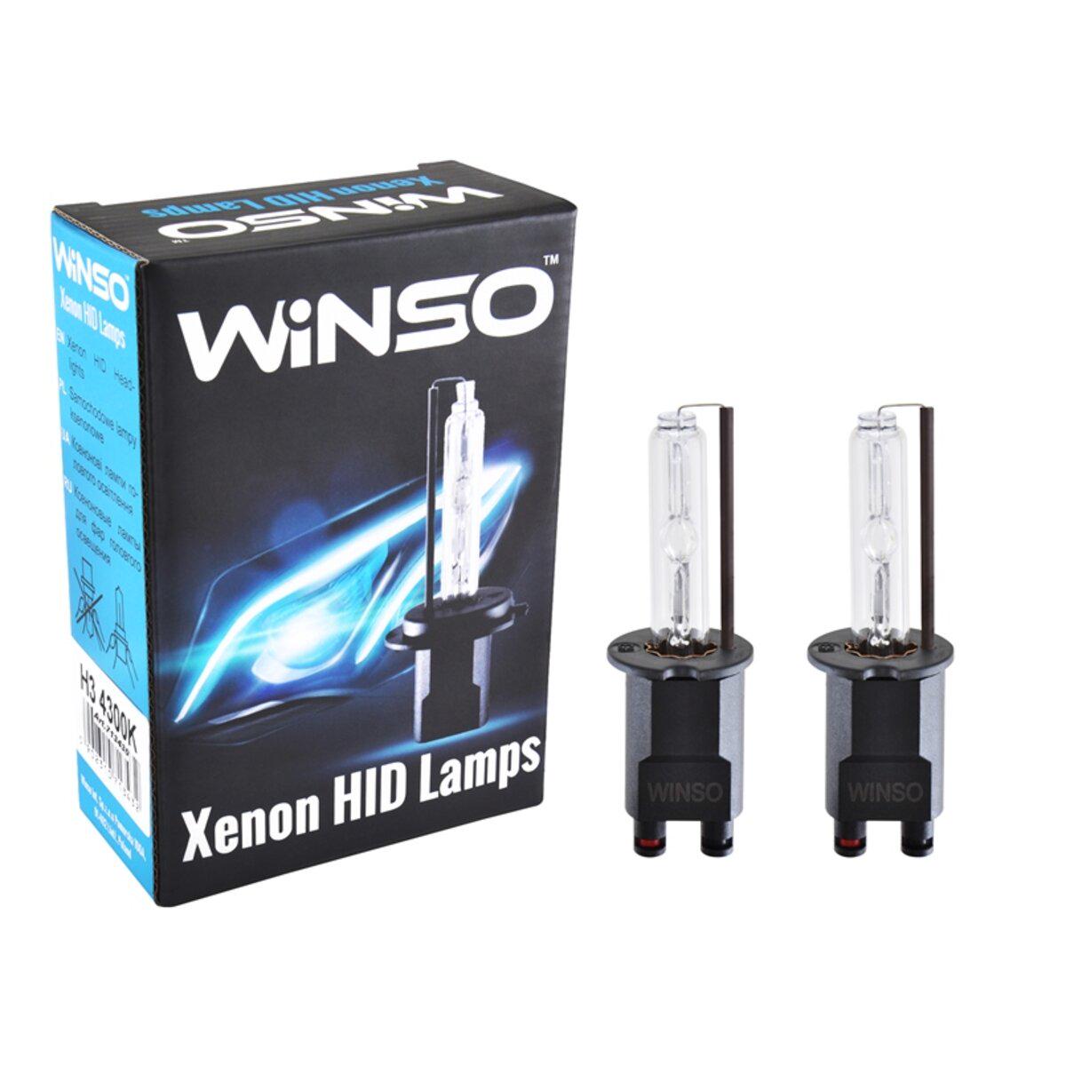 Автомобильные лампы ксеноновые WINSO H3 4300K ​​2 шт. 85V 35W Желтый (713430)