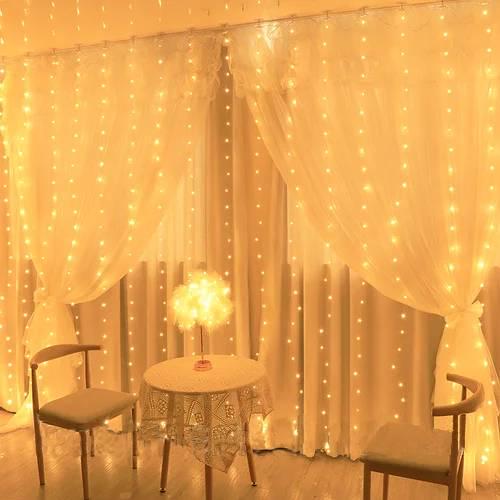 Гірлянда Світлодіодна штора Крапля Роси 3х2м 200LED з пультом Warm White (cL300RGB+p)