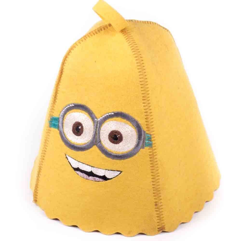 Банна шапка Luxyart "Посіпака" натуральна повсть Жовтий (LA-278)