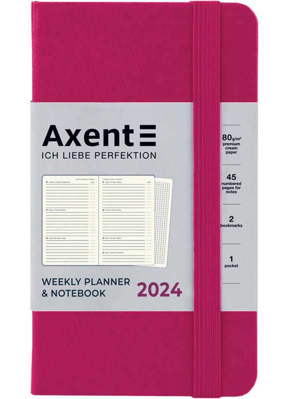 Еженедельник AXENT 2024 Pocket Strong 90x150 Малиновый (8508-24-50-A)