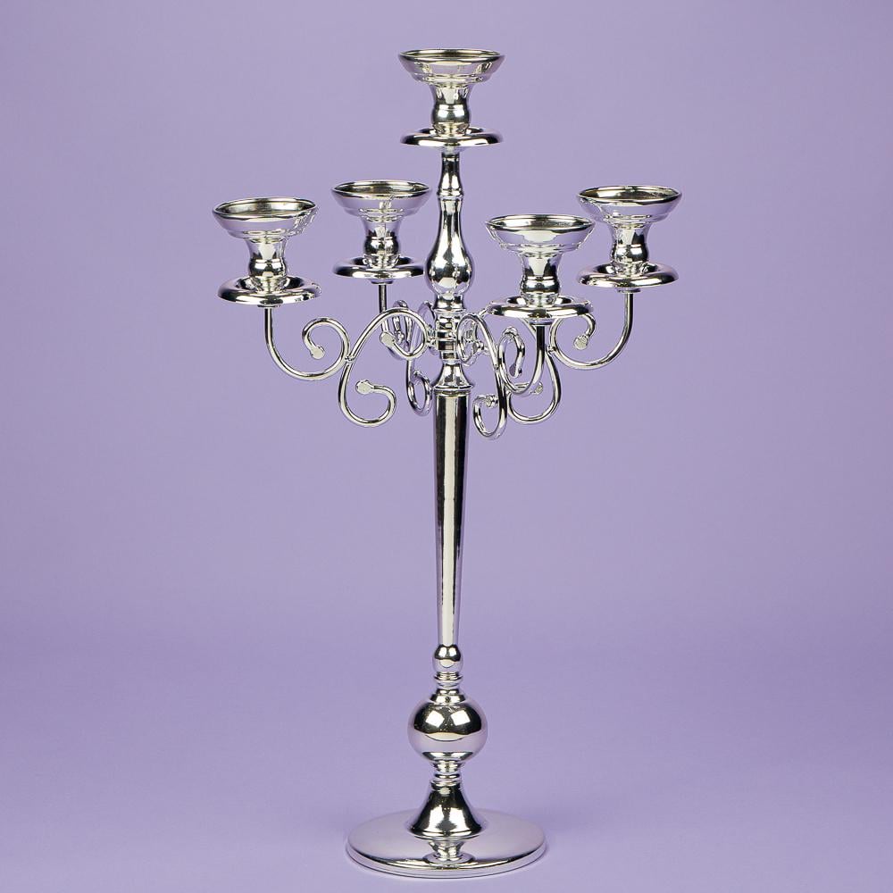 Подсвечник на 5 свечей Elisey 68 см Серебряный (2011-020)