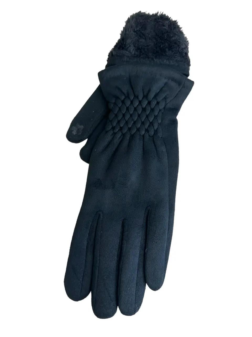 Перчатки женские сенсорные замшевые 2-31 р. 7,5 Синий (DR017920)