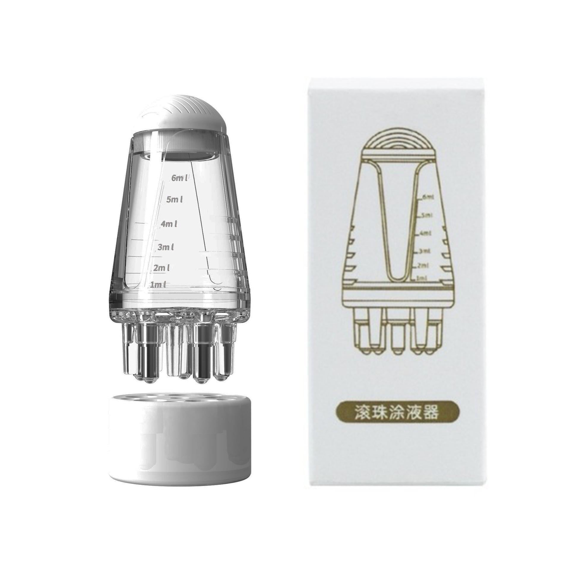 Аплікатор-масажер для нанесення олії й сироваток на шкіру й волосся голови 6 мл (APLDVL-WHT-0736)