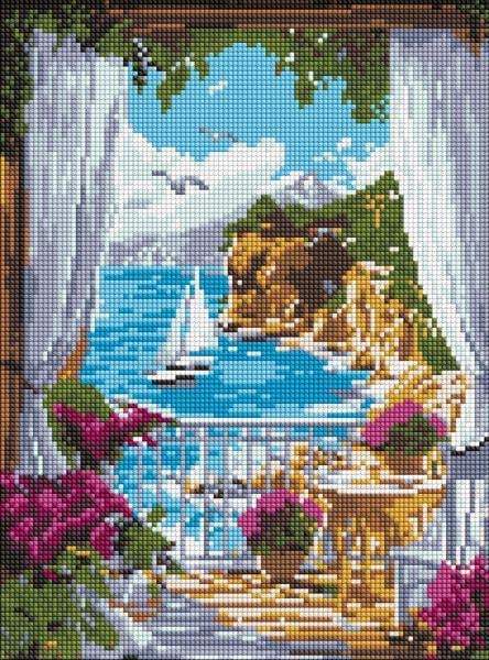 Алмазная мозаика Ideyka Солнечная гавань 30x40 см (Id-AMO8134)