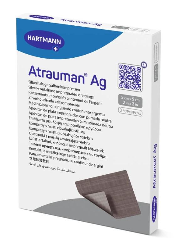 Атравматическая повязка с серебром Atrauman Ag 5х5 см 1 шт.