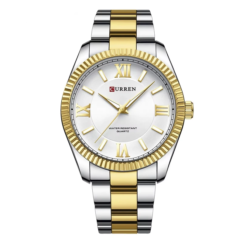 Наручний годинник Curren 8453 Gold/Silver/White