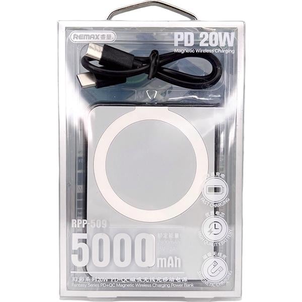 Повербанк Remax RPP-509 MagSafe 5000 mAh 20W зі швидкою зарядкою PD+QC USB-C Чорний - фото 6 Повербанк Remax RPP-509 MagSafe 5000 mAh 20W зі швидкою зарядкою PD+QC USB-C Чорний - фото 6