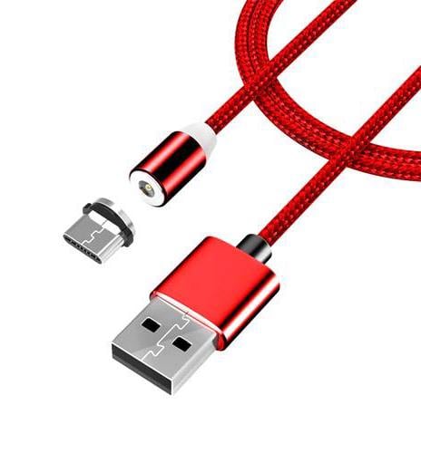 Магнитный кабель TOPK USB Type-C для Xiaomi/HuAwei/Lg нейлон 2,4А 2 м (851)