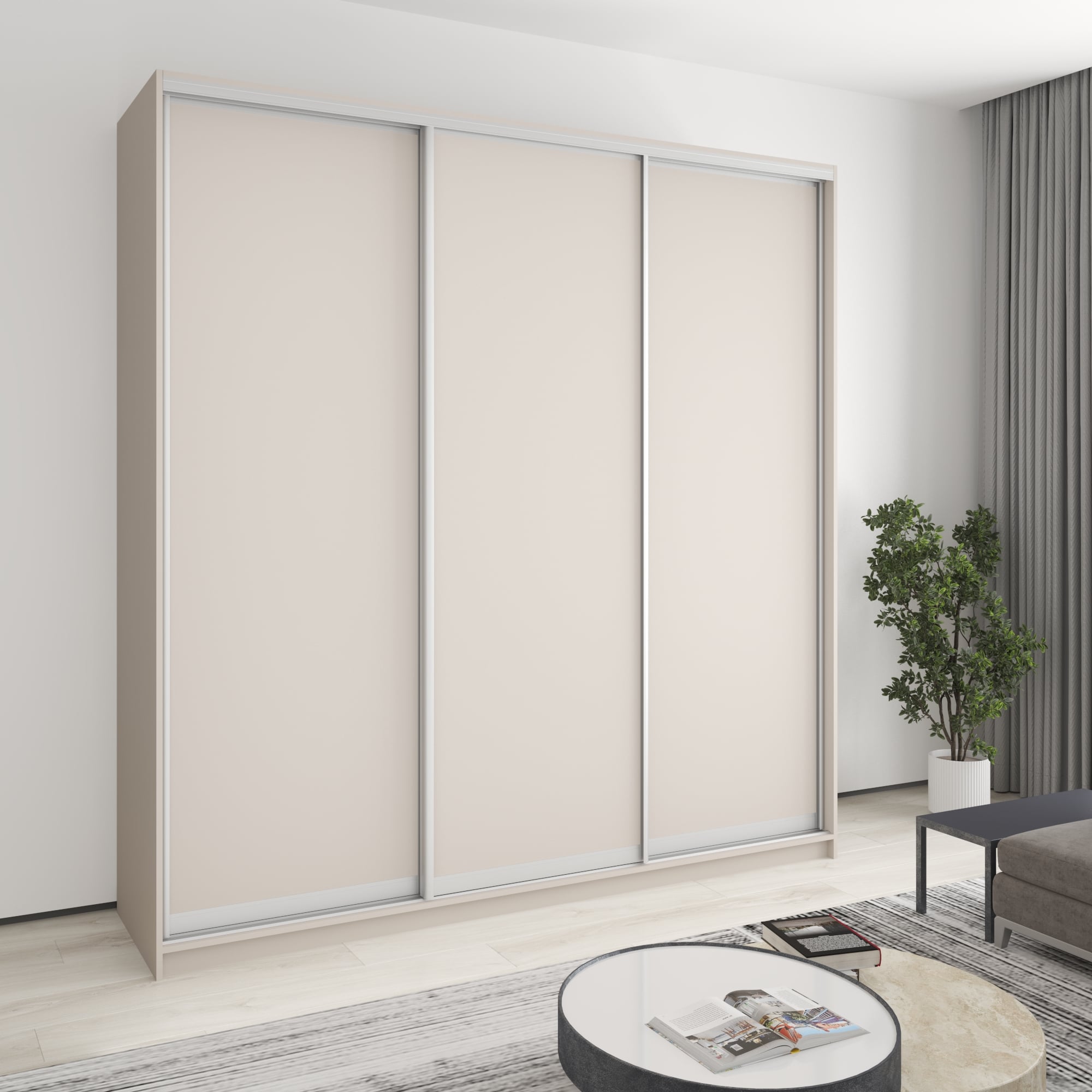 Шафа-купе тридверна Mebel Star Стандарт AL 230х45х240 см Кашемір (MBS-1823) Шафа-купе тридверна Mebel Star Стандарт AL 230х45х240 см Кашемір (MBS-1823)