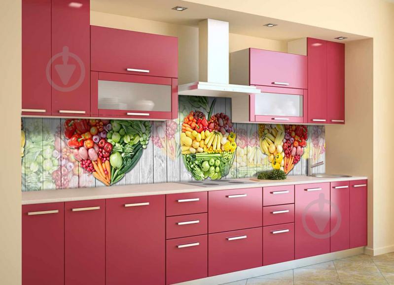 Скинали на кухню Zatarga «Ассорти фруктов» 600х3000 мм виниловая 3Д наклейка кухонный фартук самоклеящаяся Z180740/2