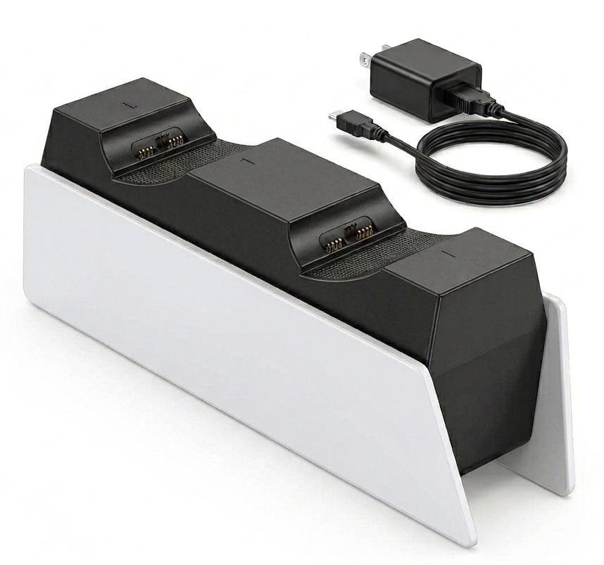 Зарядна станція для геймпадів PS5 Kosker з адаптером та USB-C кабелем швидка зарядка 2 контролерів LED індикатор