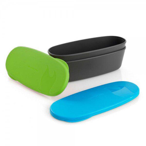 Набор посуды Light My Fire SnapBox Oval Green/Cyan (LMF-SBO2GCBL)