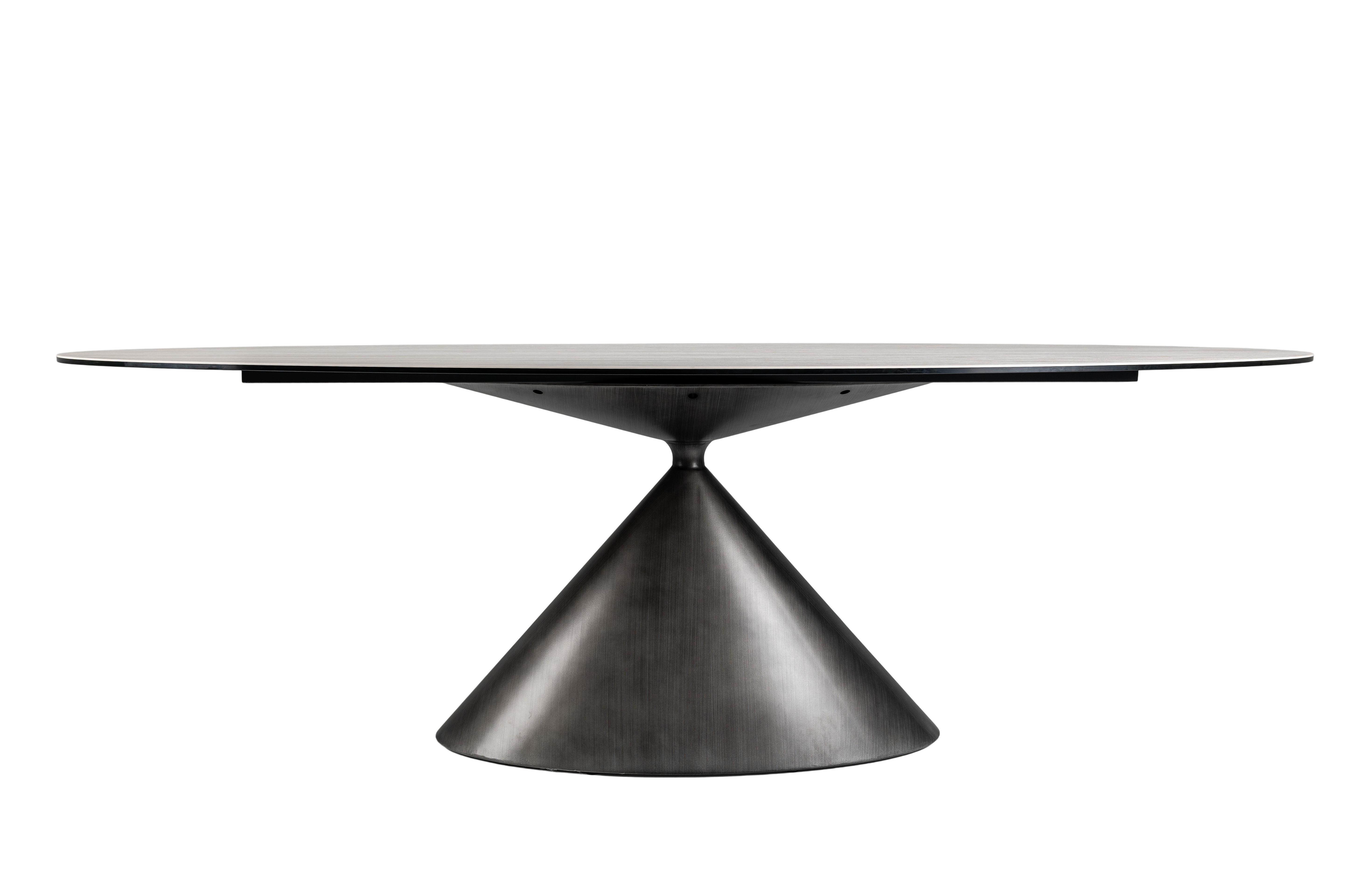 Стіл керамічний обідній Тереза Ветро 2400/1000/760 мм Грей травертін/Чорний (TML-1260) - фото 2 Стіл керамічний обідній Тереза Ветро 2400/1000/760 мм Грей травертін/Чорний (TML-1260) - фото 2