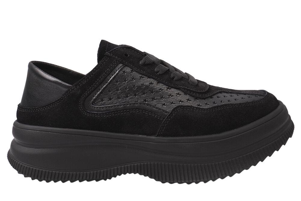 Кросівки жіночі Best Vak із замші на низькому ходу на шнурівці 100 р. 36 Чорний (62-21DTS) - фото 3 Кросівки жіночі Best Vak із замші на низькому ходу на шнурівці 100 р. 36 Чорний (62-21DTS) - фото 3