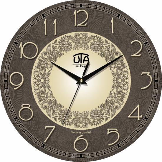 Часы настенные Uta Vintage Романтический венок 33х33 см (117831)